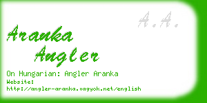 aranka angler business card